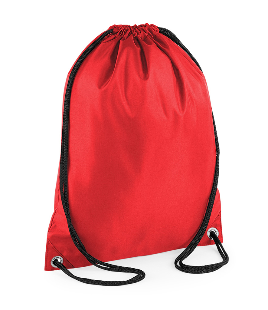 Red colour waterproof  BagBase Budget Gymsac
