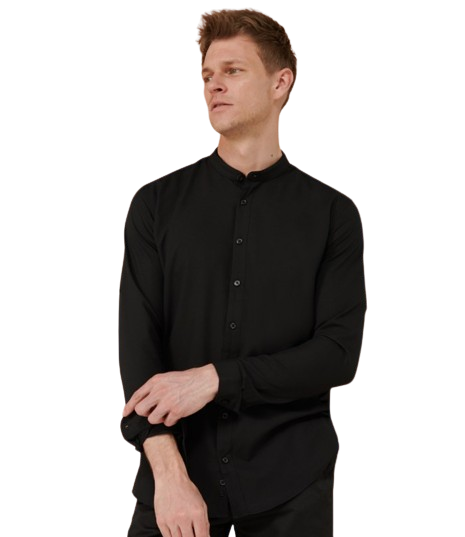 Henbury Mandarin Roll Sleeve Anti-Bac Wicking Shirt -  Customised Clothing
